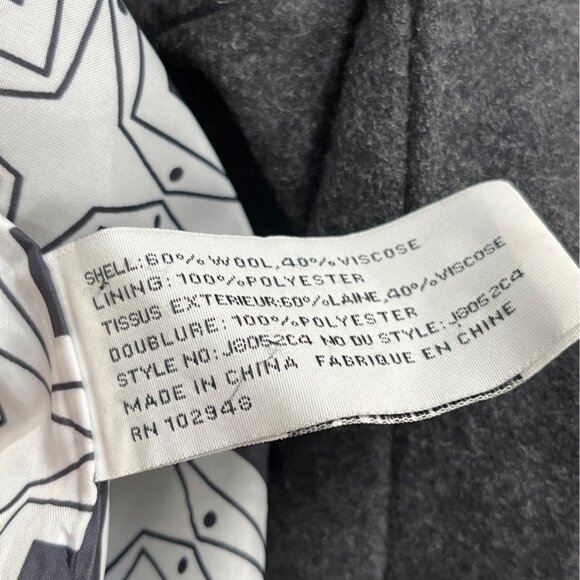 Anthropologie Tulle Women's Charcoal Wool Blend Button Front Coat Sz L - Picture 9 of 10